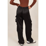 Stylish Approach Satin Cargo Pants