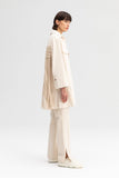 Touche Prive - MACROME DETAILED DENIM JACKET: Cream / 40/42
