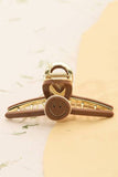 Ivory JOSSLYN LARGE SMILEY CELLULOSE HAIR CLAW CLIPS