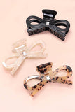 Tort LARGE CUTE BOW RIBBON RHINESTONE HAIR CLAW CLIPS