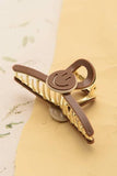 Ivory JOSSLYN LARGE SMILEY CELLULOSE HAIR CLAW CLIPS