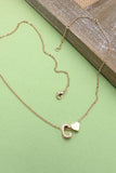 J JOSSLYN BRASS MONOGRAM INITIAL HEART CHARM NECKLACE