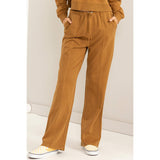High-waisted Drawstring Pants: CREAM