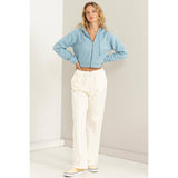 High-waisted Drawstring Pants: CREAM