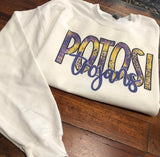 Purple and gold potosi Trojans graphic tee -64