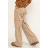 CORDUROY CARGO PANTS: BLACK