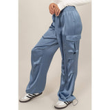 Stylish Approach Satin Cargo Pants
