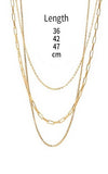 Gold JOSSLYN 18K STAINLESS STEEL TARNISH FREE LAYERED NECKLACE