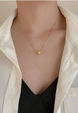 Gold JOSSLYN- 18K STAINLESS STEEL TARNISH FREE HEART NECKLACE
