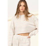 DROP-SHOULDER CROPPED TOP: HUNTER GREEN