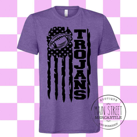 Trojans American flag football Trojans graphic tee -45