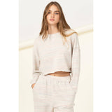 DROP-SHOULDER CROPPED TOP: HUNTER GREEN