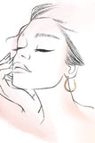 Gold JOSSLYN HALF TWIST OVAL HOOP EARRINGS