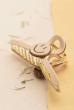 Ivory JOSSLYN LARGE SMILEY CELLULOSE HAIR CLAW CLIPS
