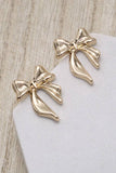 Gold JOSSLYN BOW STUD EARRINGS