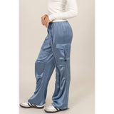 Stylish Approach Satin Cargo Pants