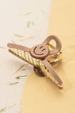Ivory JOSSLYN LARGE SMILEY CELLULOSE HAIR CLAW CLIPS