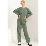 High-waisted Drawstring Pants: CREAM