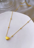 Gold JOSSLYN- 18K STAINLESS STEEL TARNISH FREE HEART NECKLACE