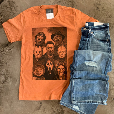 Horror Movie Men Halloween Graphic Top