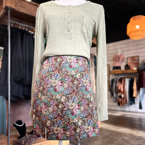 Floral mini skirt