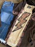 Animal Print Lightning Bolt