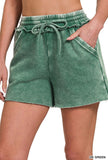Acid Washed Fleece Shorts