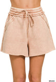 Acid Washed Fleece Shorts
