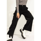 CORDUROY CARGO PANTS: BLACK