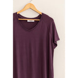 SHORT-SLEEVE V-NECK TOP: CREAM