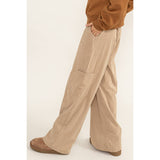CORDUROY CARGO PANTS: BLACK