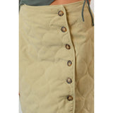 Quilted Puffer Mini Skirt: BLACK