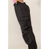 Stylish Approach Satin Cargo Pants