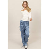 Stylish Approach Satin Cargo Pants