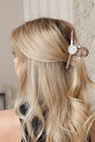 Ivory JOSSLYN LARGE SMILEY CELLULOSE HAIR CLAW CLIPS