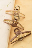 Ivory JOSSLYN LARGE SMILEY CELLULOSE HAIR CLAW CLIPS