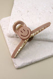 Ivory JOSSLYN LARGE SMILEY CELLULOSE HAIR CLAW CLIPS