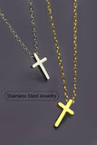 Gold 18K STAINLESS STEEL TARNISH FREE CROSS NECKLACE