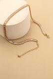 Gold JOSSLYN- BAGUETTE STONE TENNIS NECKLACE