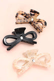 Tort LARGE CUTE BOW RIBBON RHINESTONE HAIR CLAW CLIPS
