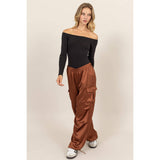 Stylish Approach Satin Cargo Pants