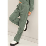 High-waisted Drawstring Pants: CREAM