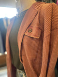 Blush Hooded Waffle Shacket