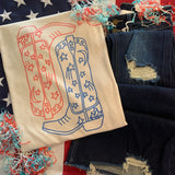 Americana Western Boot Graphic Top