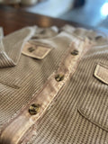 Mocha Hooded Waffle Shacket