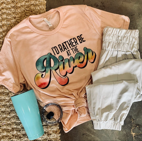 I’d Rather be at the River Graphic Top