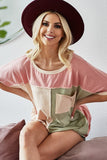 Mauve Cream and Sage Top