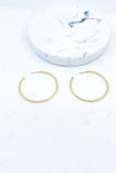 Matte plated brass hoop earrings