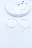 Matte plated brass hoop earrings