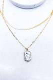 Semi Precious Stone Snake Chain Layered Necklace